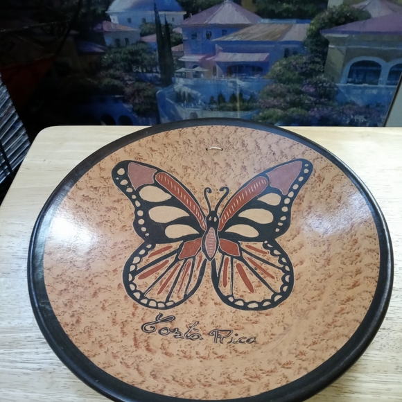 COSTA RICA 🦋 BUTTERFLY CERAMIC 🎋 WALL🧱ART,12"×2",A FABULOUS GIFT.🎁 - Picture 6 of 8